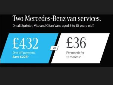 Two Mercedes-Benz van services